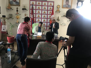 Preparing to interview Mayor of Dhulikhel